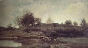 Charles Francois Daubigny The Lock at Optevoz (nn03) oil on canvas